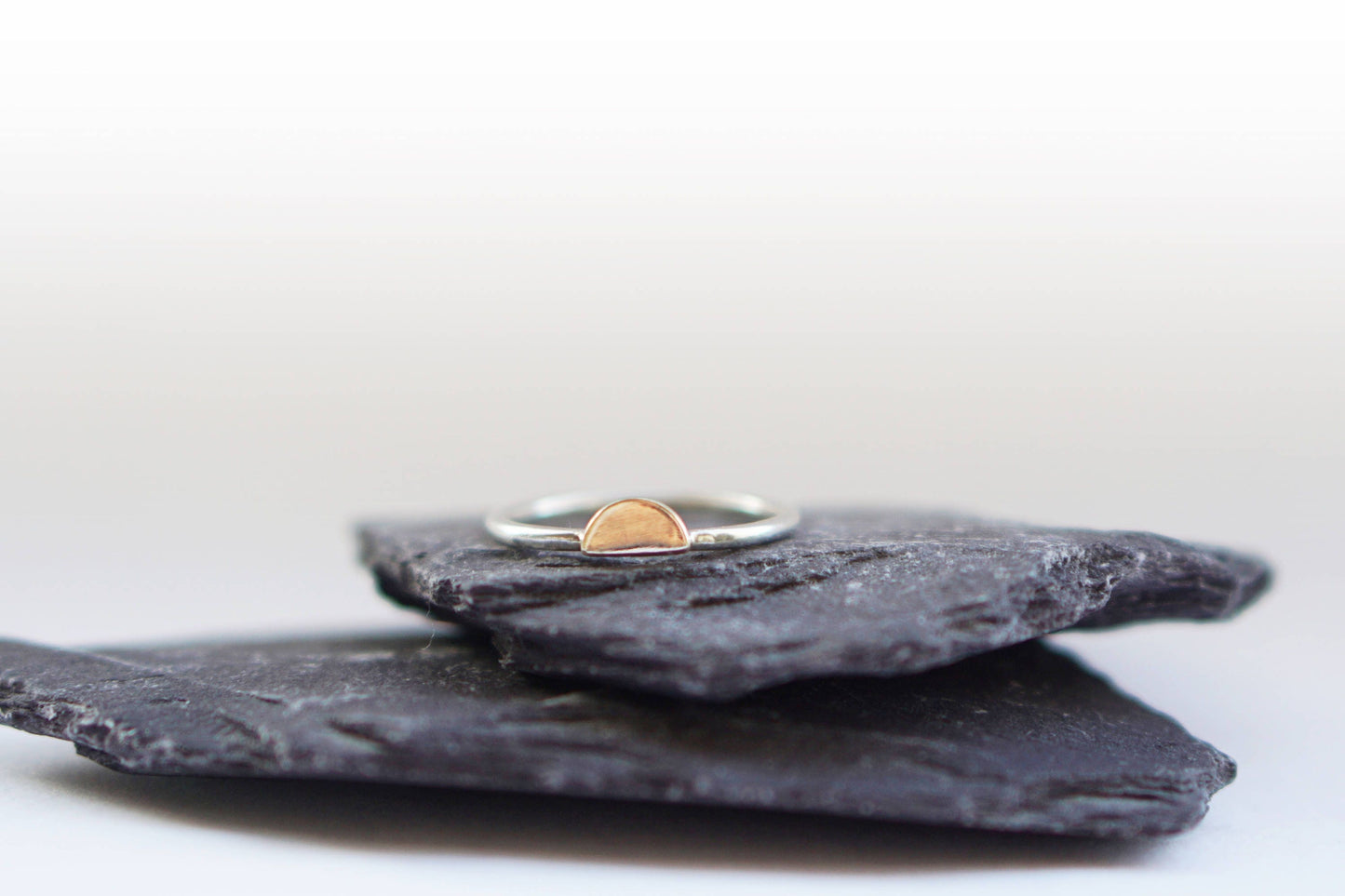 Recycled Sterling Silver & 9ct Gold Sunset Ring