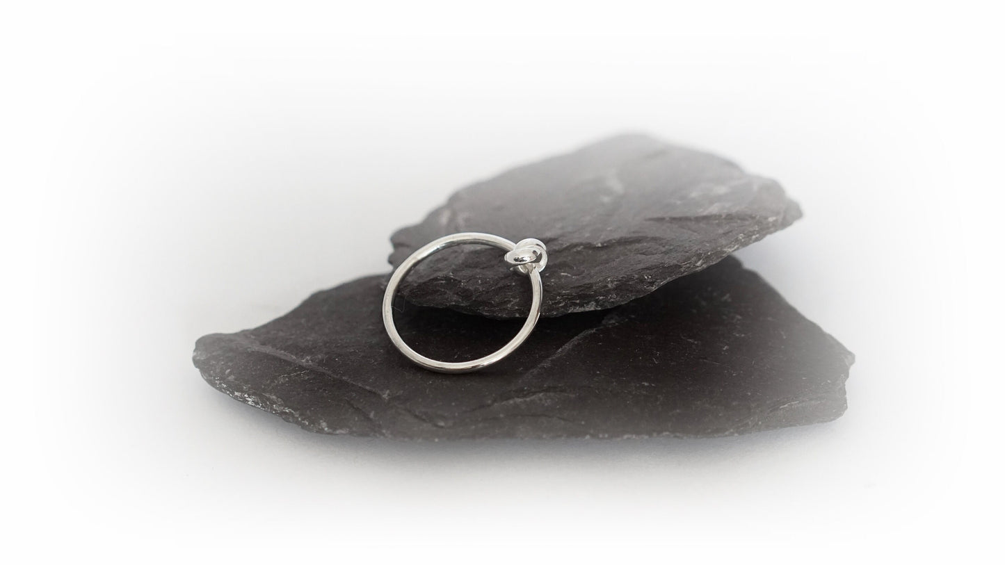 Knot Fidget Ring Sterling Silver ~ stackable, worry ring, spinner, anxiety, ADHD, meditation