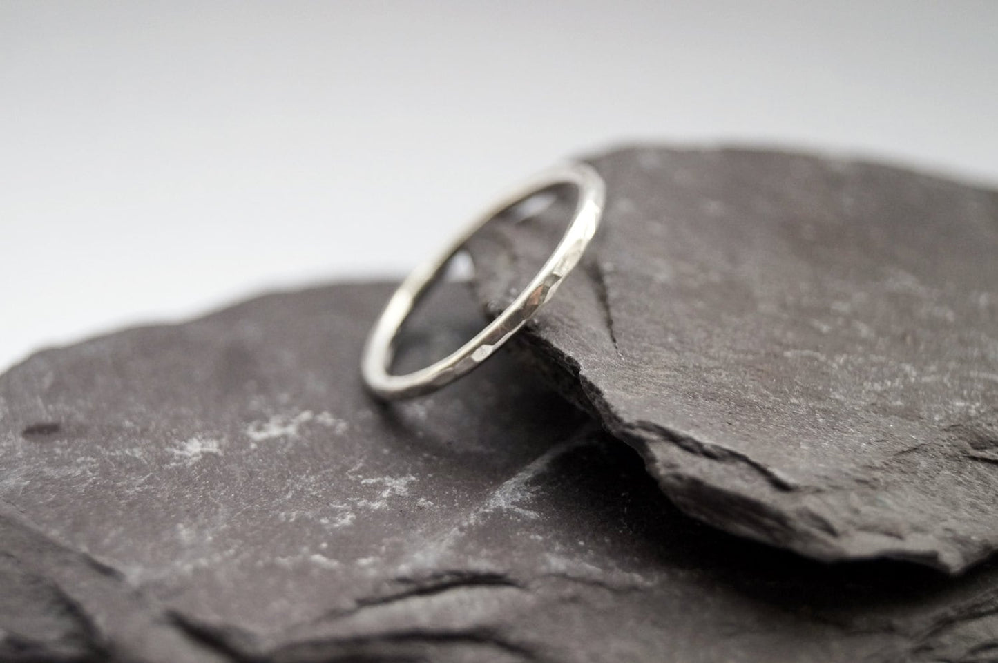 Recycled Sterling Silver Dimpled Stacking Ring ~ stacking ring, silver ring, hammered, textured, stackable, band, dimpled, wedding band