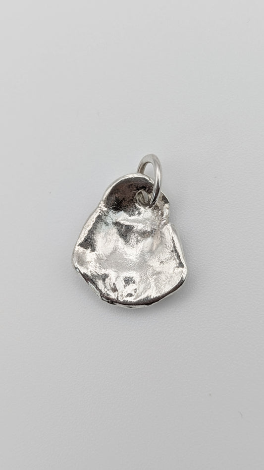 Water Cast Sterling Silver Pendant #4