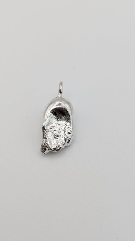 Water Cast Sterling Silver Pendant #5
