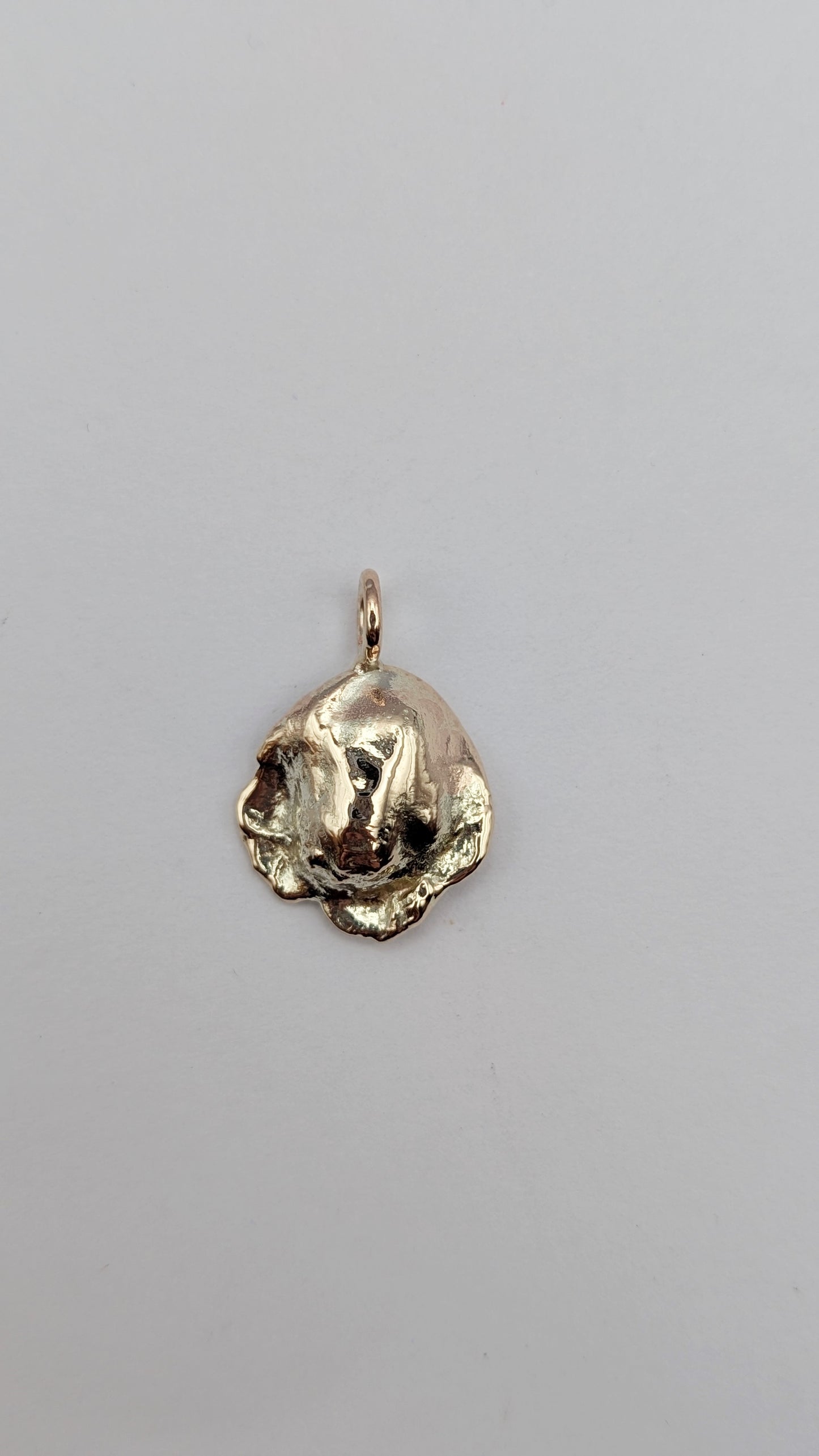 November Drop - Water Cast 9ct Gold Pendant #2