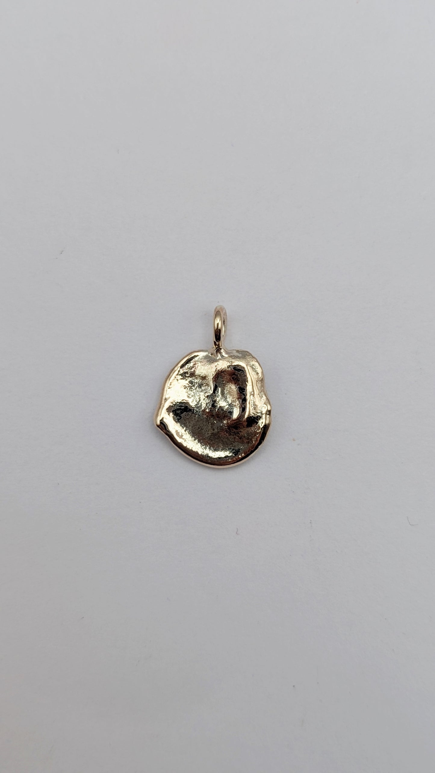 November Drop - Water Cast 9ct Gold Pendant #4
