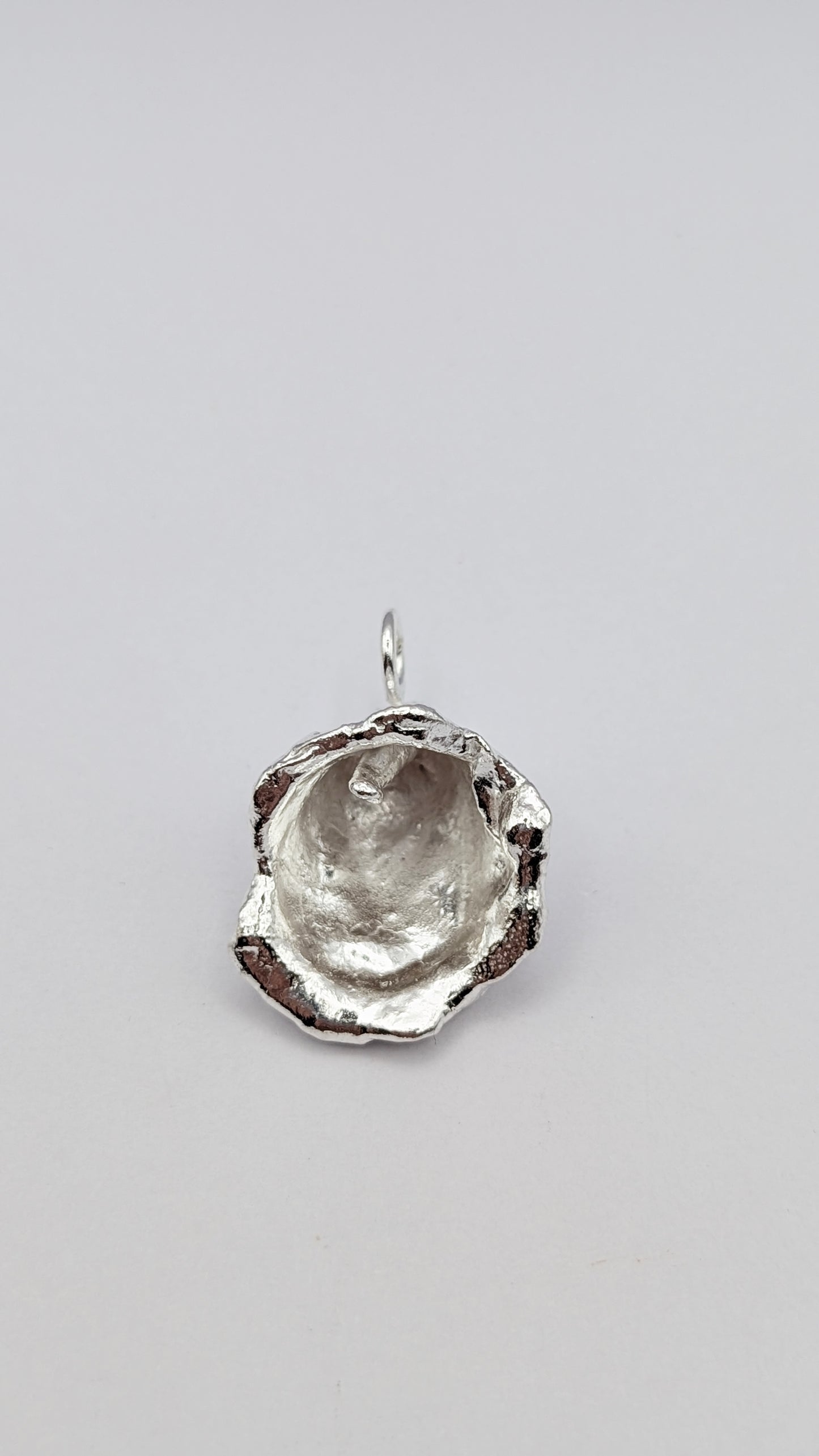 November Drop - Water Cast Sterling Silver Pendant #1