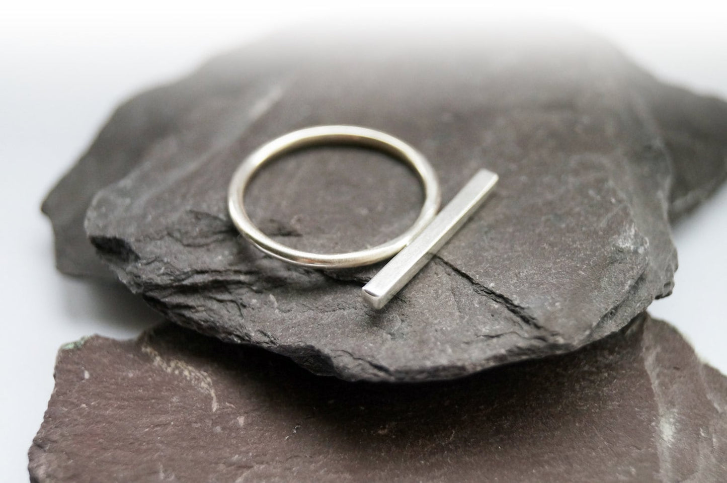 Recycled Sterling Silver Square Bar Ring
