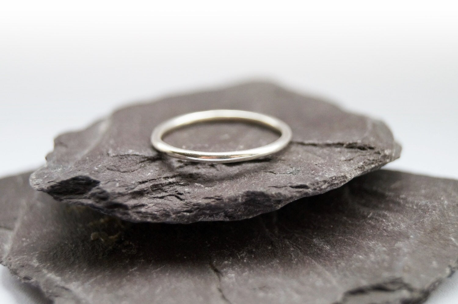 Recycled Sterling Silver Plain Stacking Ring ~ stacking ring, silver ring, hammered, textured, stackable, band, minimal, band