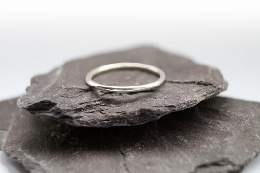 Recycled Sterling Silver Plain Stacking Ring ~ stacking ring, silver ring, hammered, textured, stackable, band, minimal, band