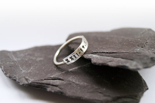 Personalised Sterling Silver Engraved Bar Ring