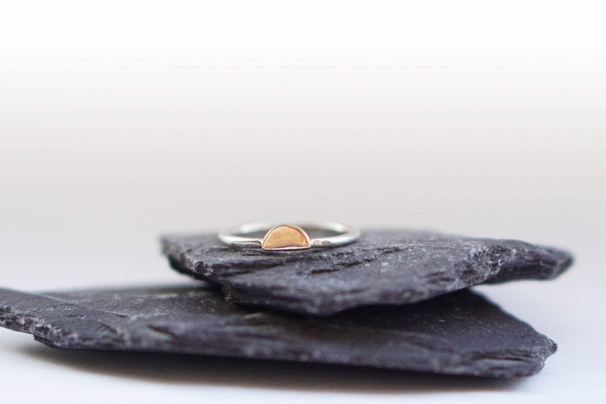 Recycled Sterling Silver & 9ct Gold Sunset Ring