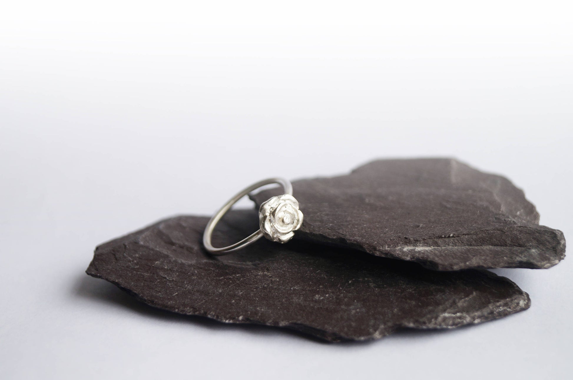 Recycled Sterling Silver Little Rose Ring