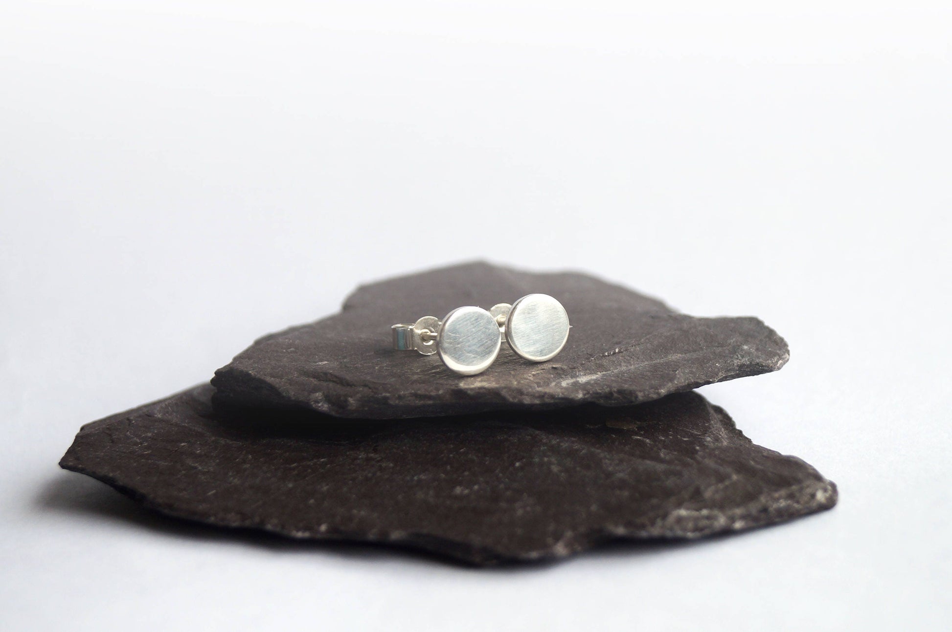 Sterling Silver Disc Earrings