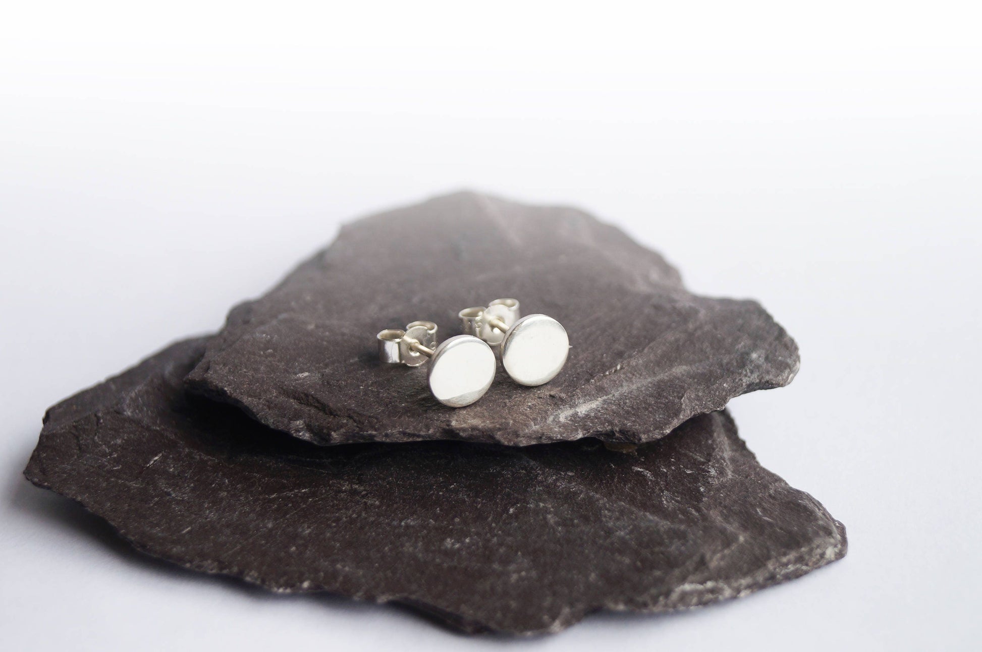 Sterling Silver Disc Earrings