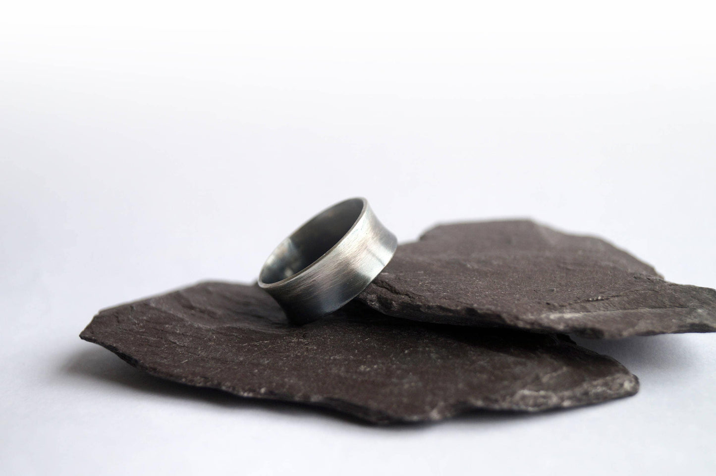 Recycled Sterling Silver Ombré Wide Band Ring