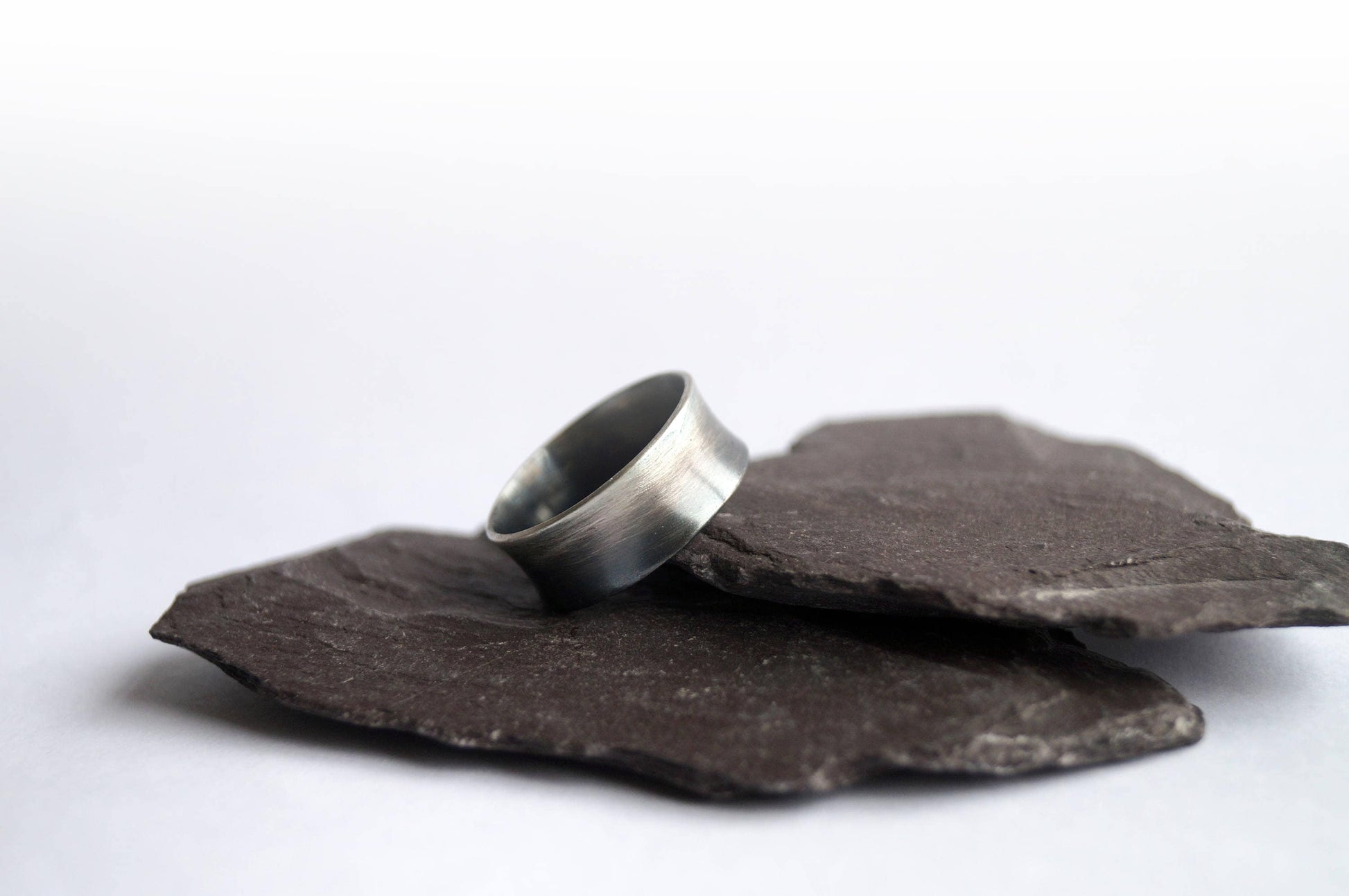 Recycled Sterling Silver Ombré Wide Band Ring