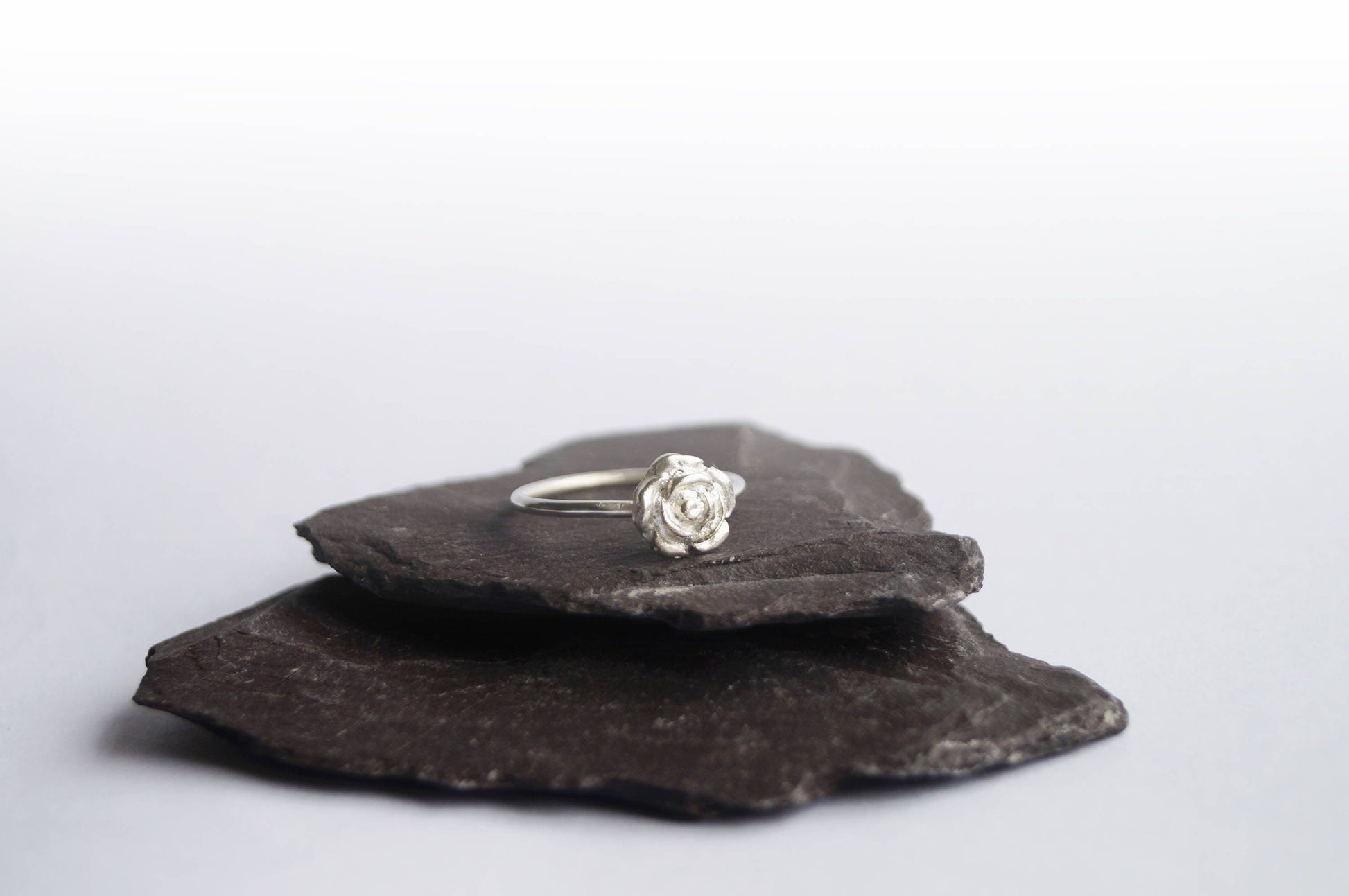 Recycled Sterling Silver Little Rose Ring