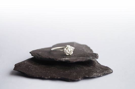 Recycled Sterling Silver Little Rose Ring