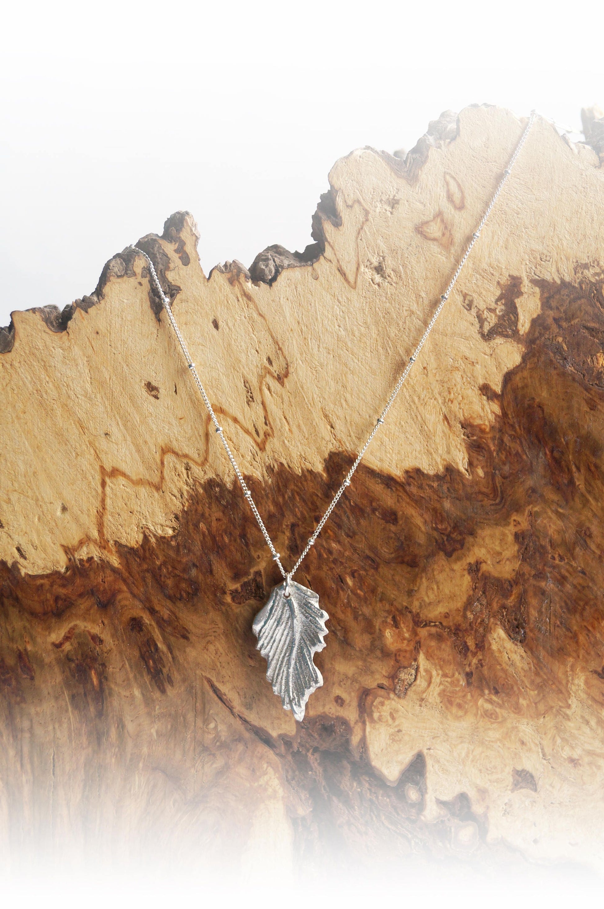 Autumn Leaf II Fine Silver Necklace