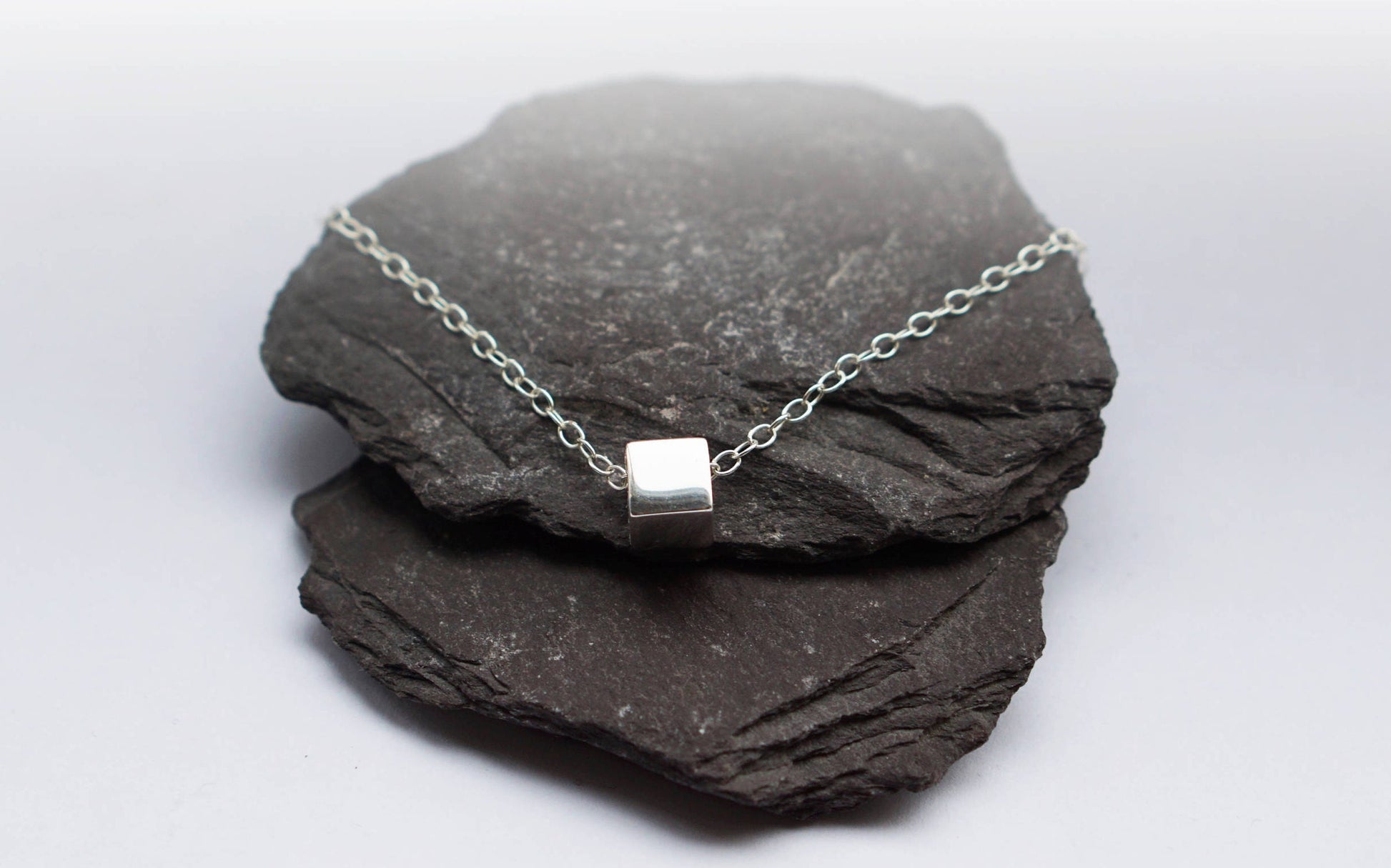 Little Cube Sterling Silver Necklace