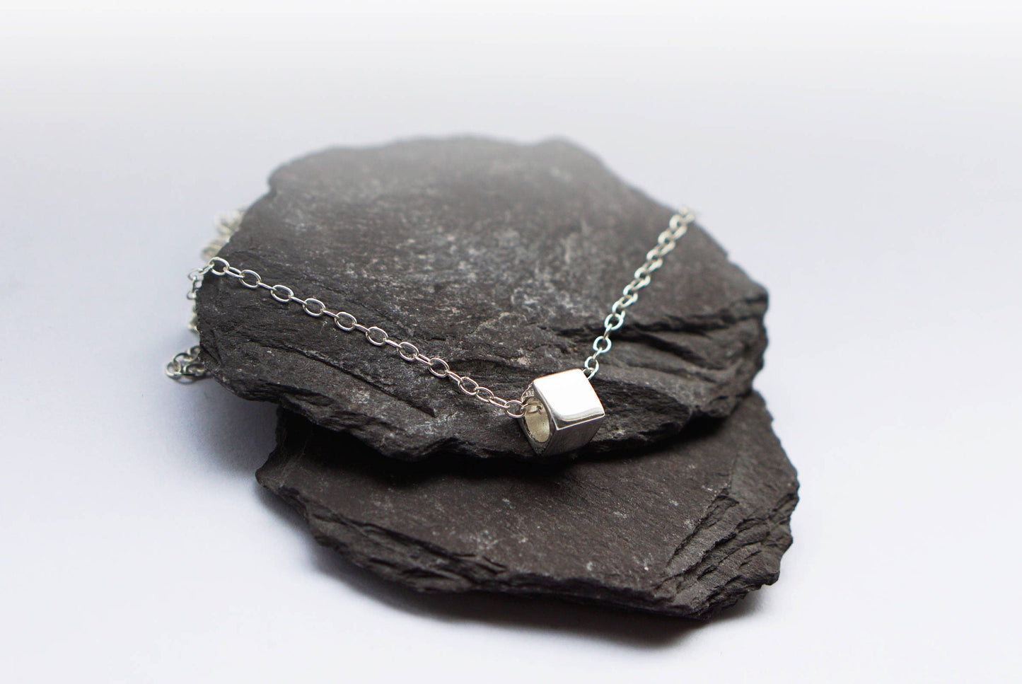 Little Cube Sterling Silver Necklace