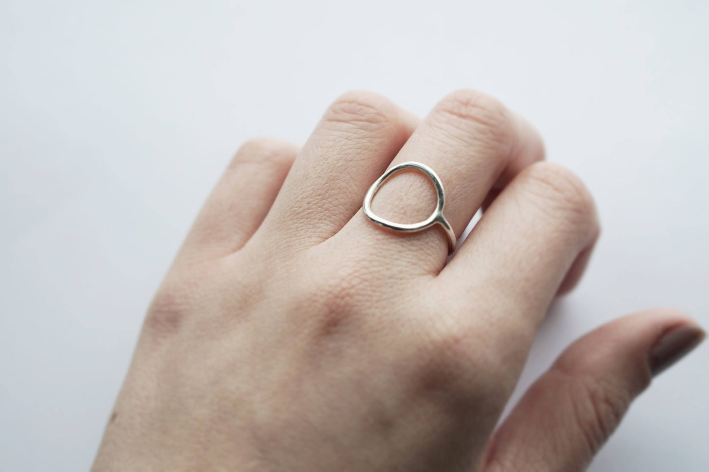 Recycled Sterling Silver Minimal Circle Ring