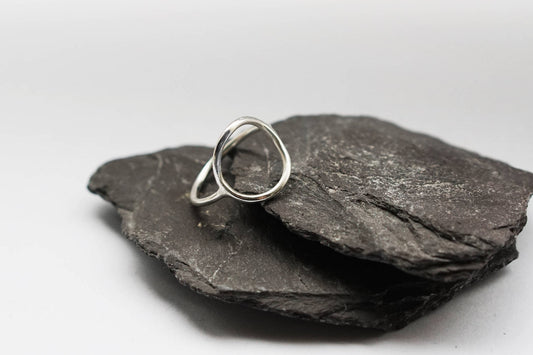 Recycled Sterling Silver Minimal Circle Ring