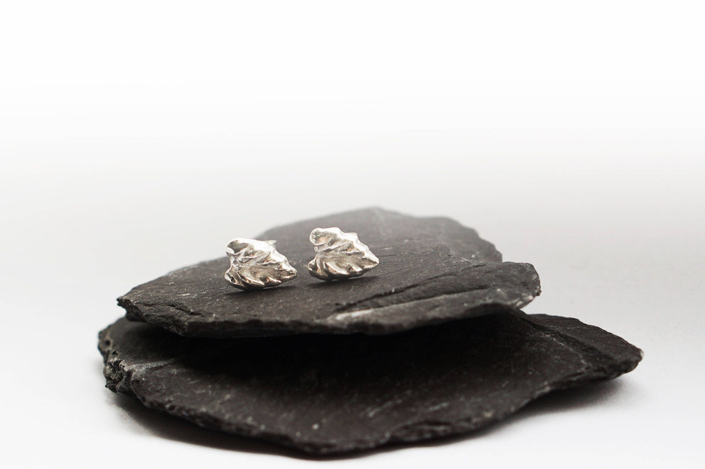 Little Leaf Silver Stud Earrings