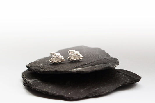 Little Leaf Silver Stud Earrings