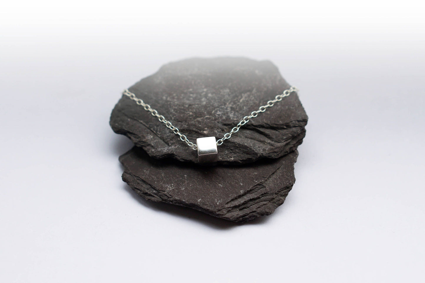 Little Cube Sterling Silver Necklace