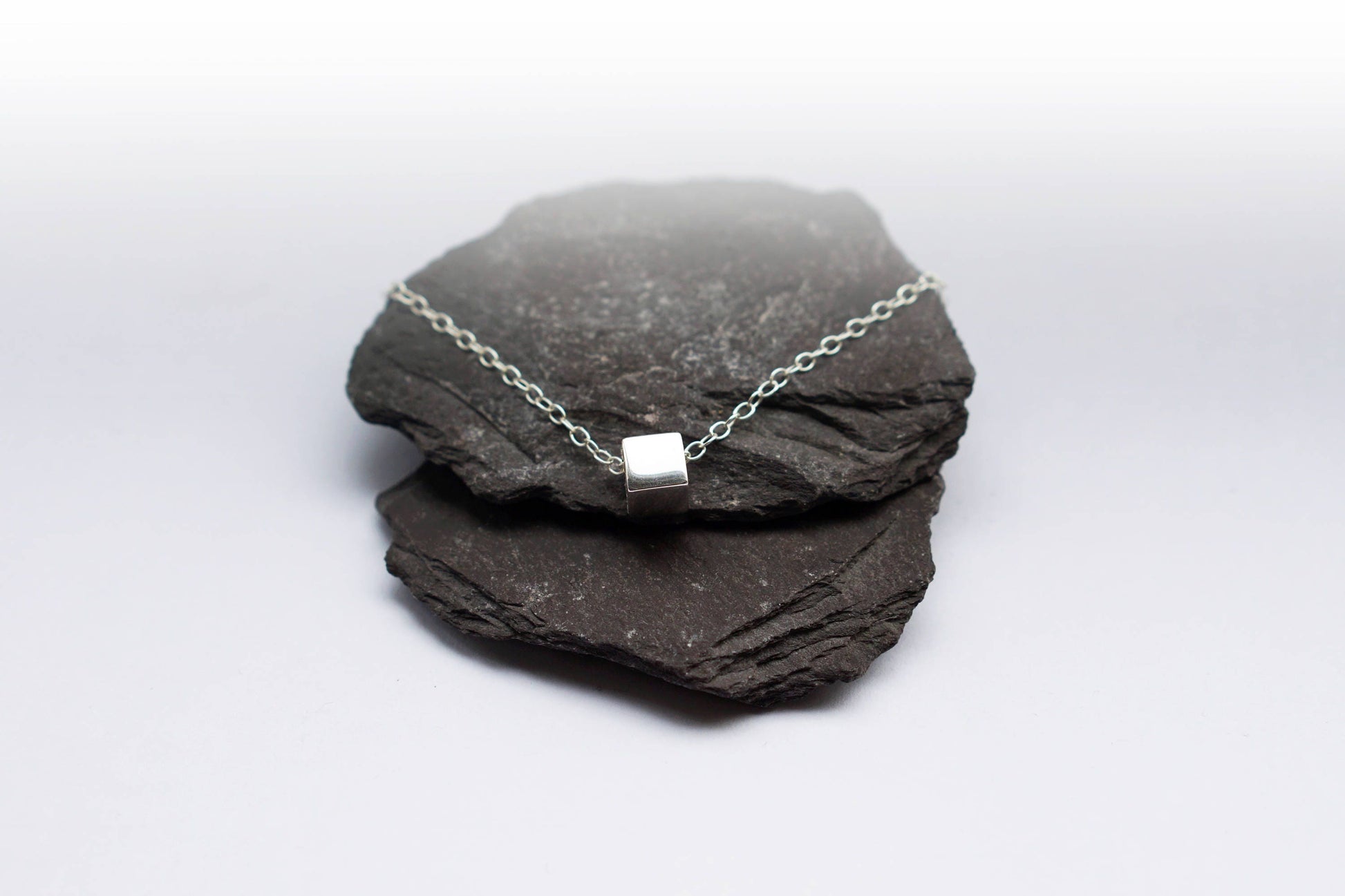 Little Cube Sterling Silver Necklace