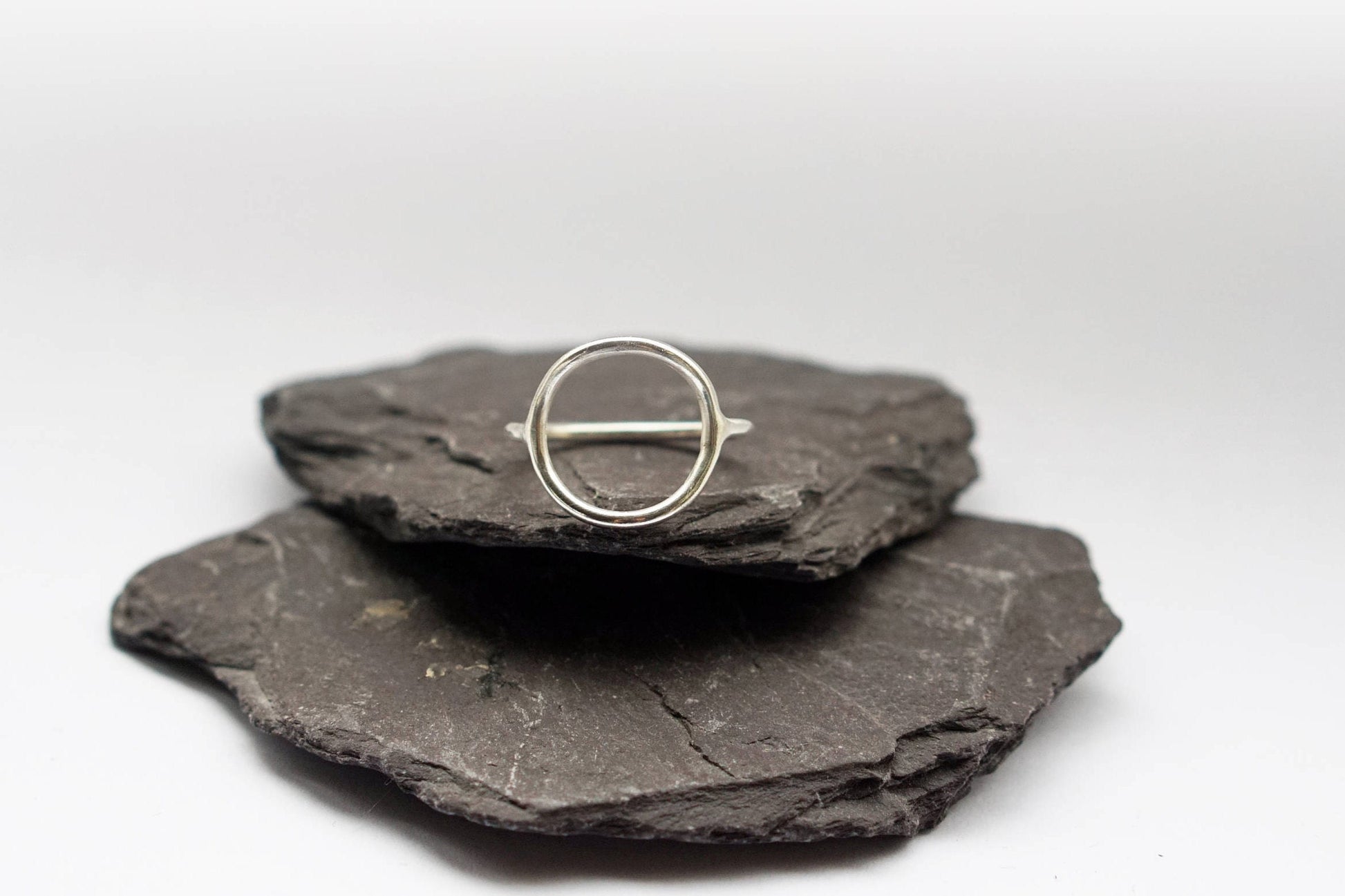 Recycled Sterling Silver Minimal Circle Ring