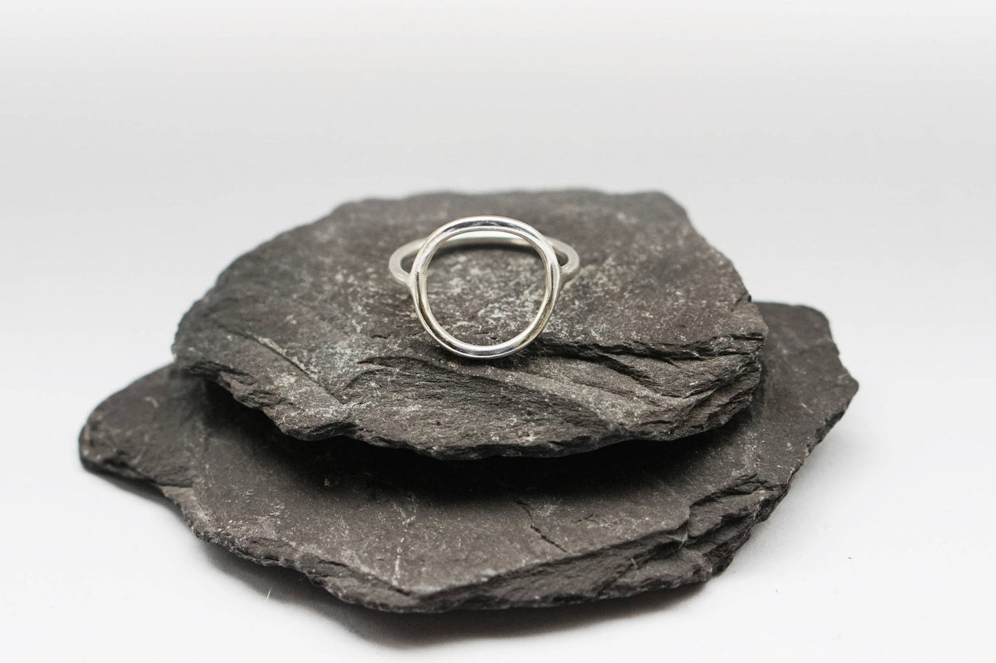 Recycled Sterling Silver Minimal Circle Ring