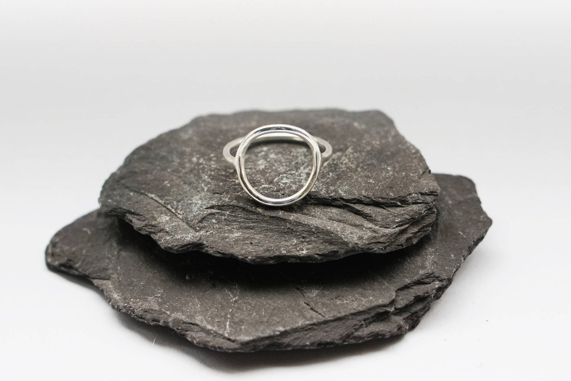 Recycled Sterling Silver Minimal Circle Ring