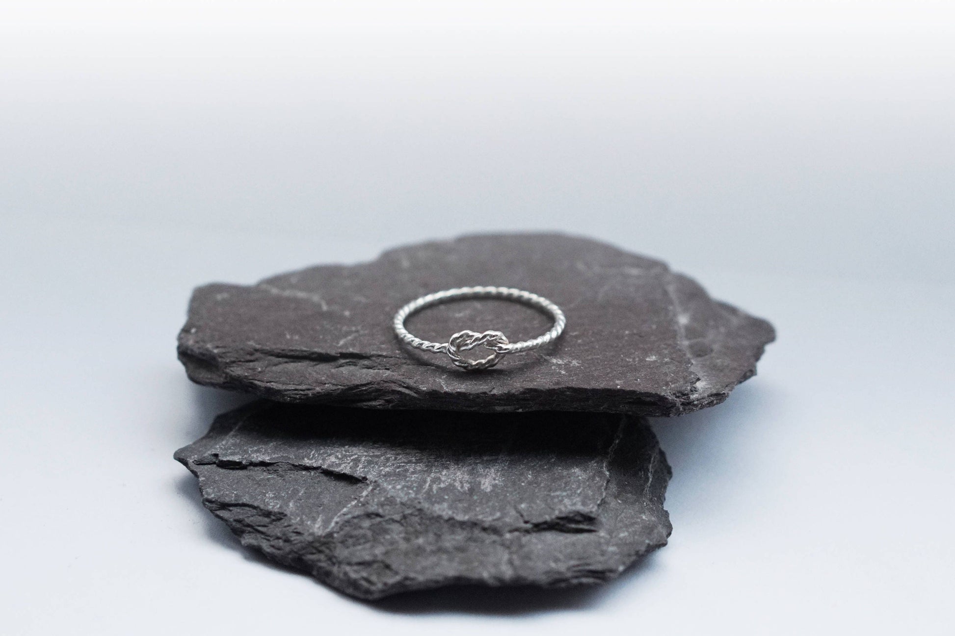 Rope Knot Sterling Silver Ring ~ stackable, texture, statement, nautical, modern, minimal, gifts for her, birthday, infinity, love
