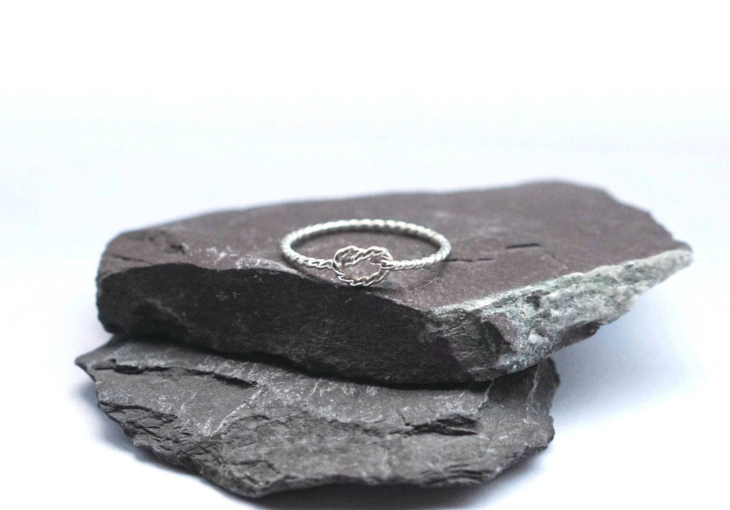 Rope Knot Sterling Silver Ring ~ stackable, texture, statement, nautical, modern, minimal, gifts for her, birthday, infinity, love