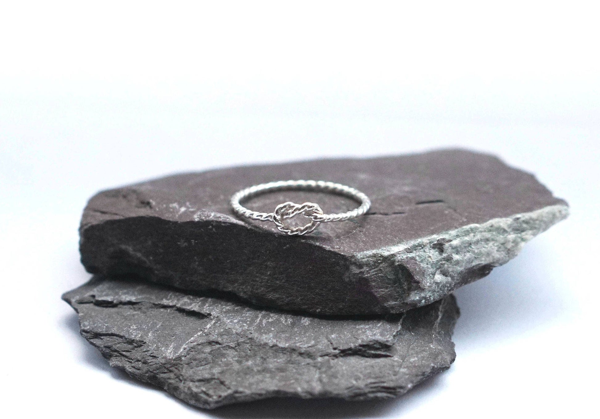 Rope Knot Sterling Silver Ring ~ stackable, texture, statement, nautical, modern, minimal, gifts for her, birthday, infinity, love