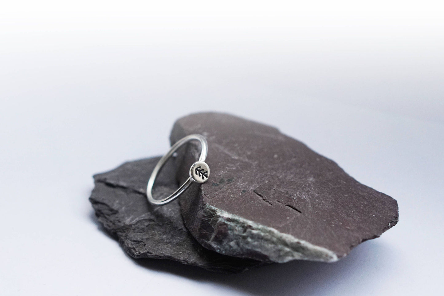 Pine Tree Sterling Silver Stacking Ring