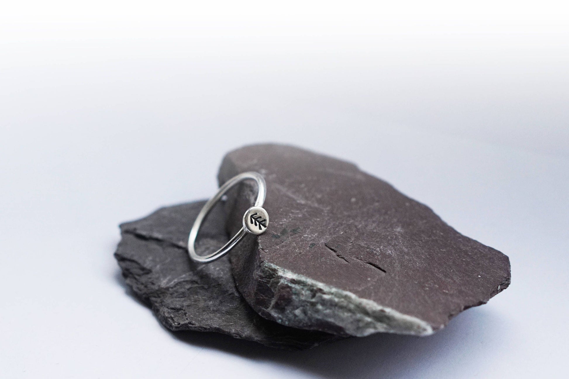 Pine Tree Sterling Silver Stacking Ring