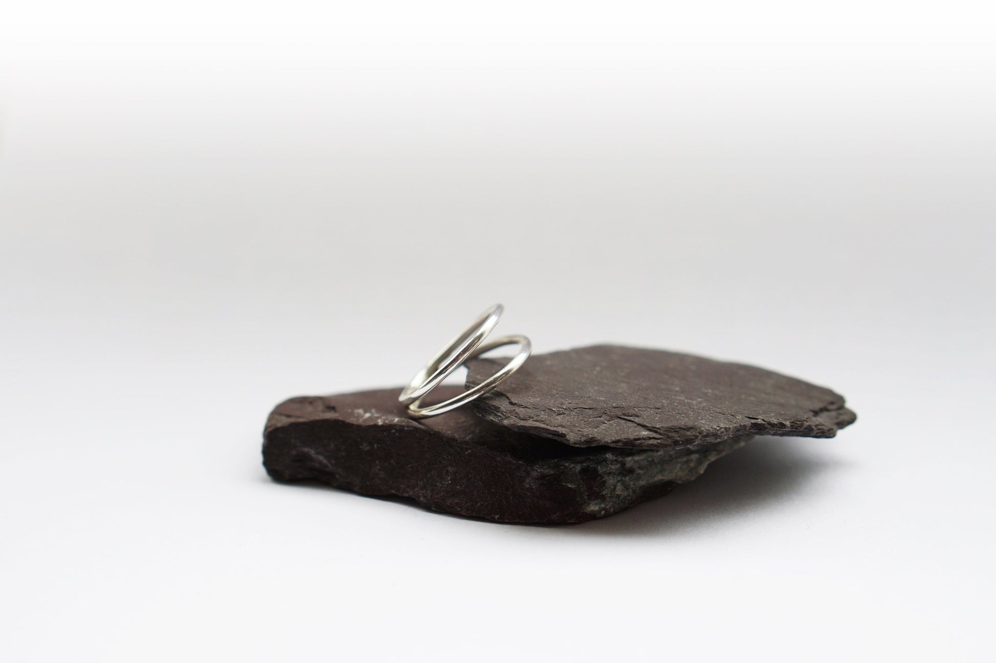 Recycled Sterling Silver Smooth Double Band Ring