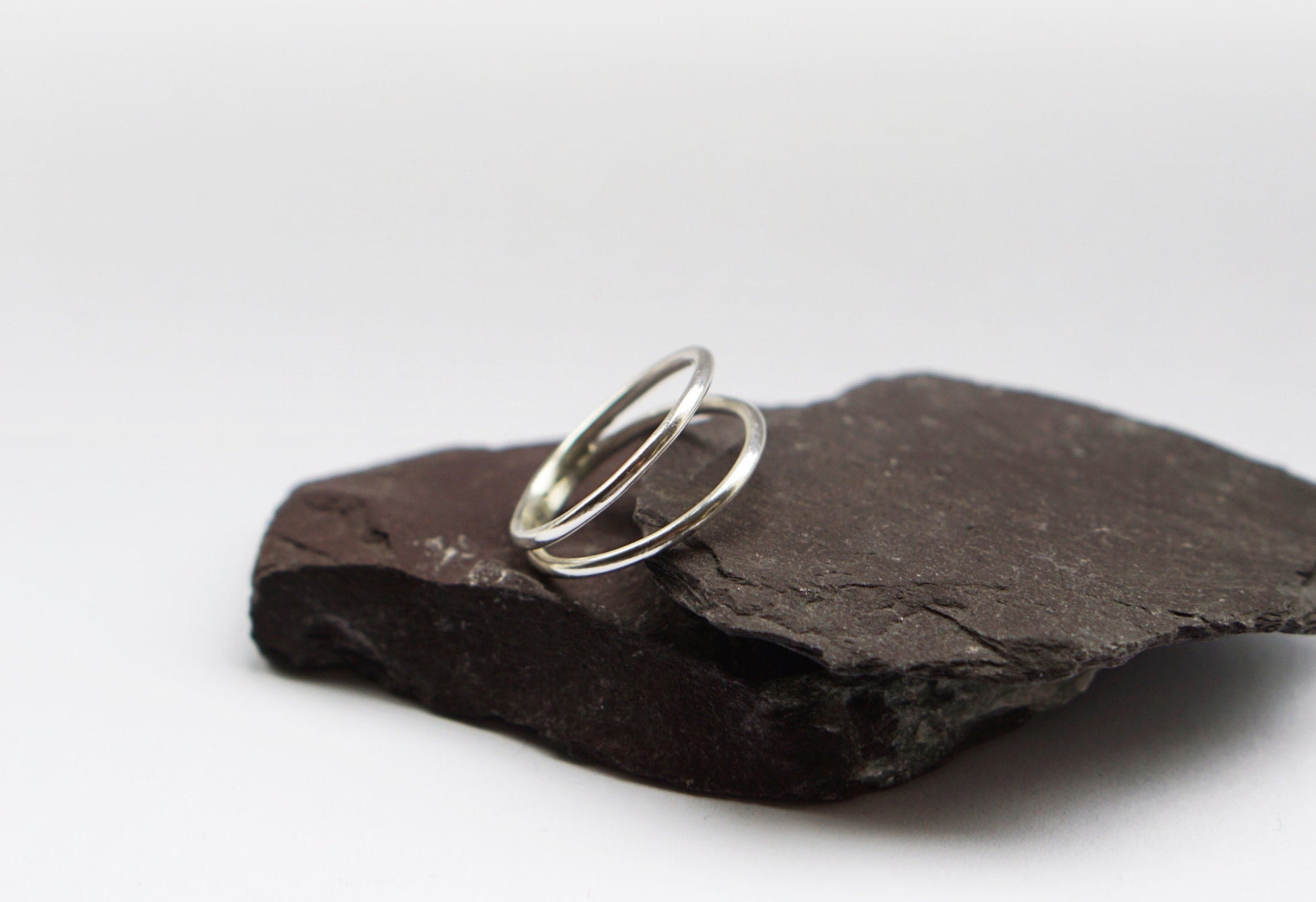 Recycled Sterling Silver Smooth Double Band Ring