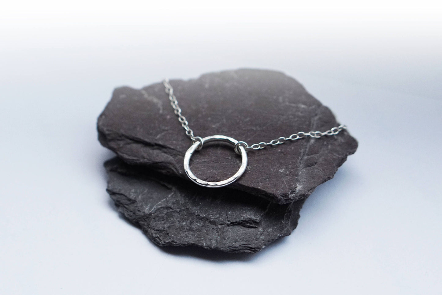 Small Circle Sterling Silver Necklace