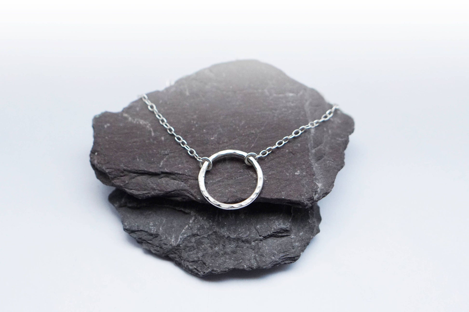 Small Circle Sterling Silver Necklace
