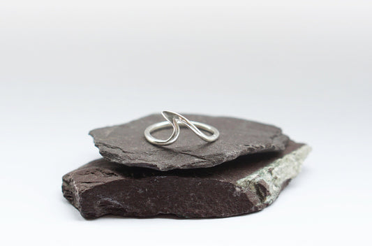 Recycled Sterling Silver Minimal Wave Ring