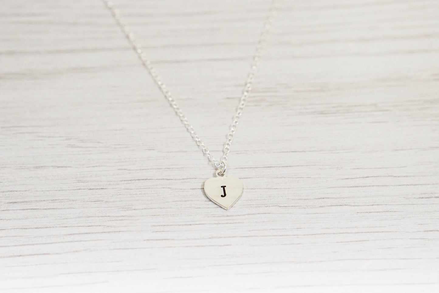 Personalised Sterling Silver Heart Monogram Initial Necklace