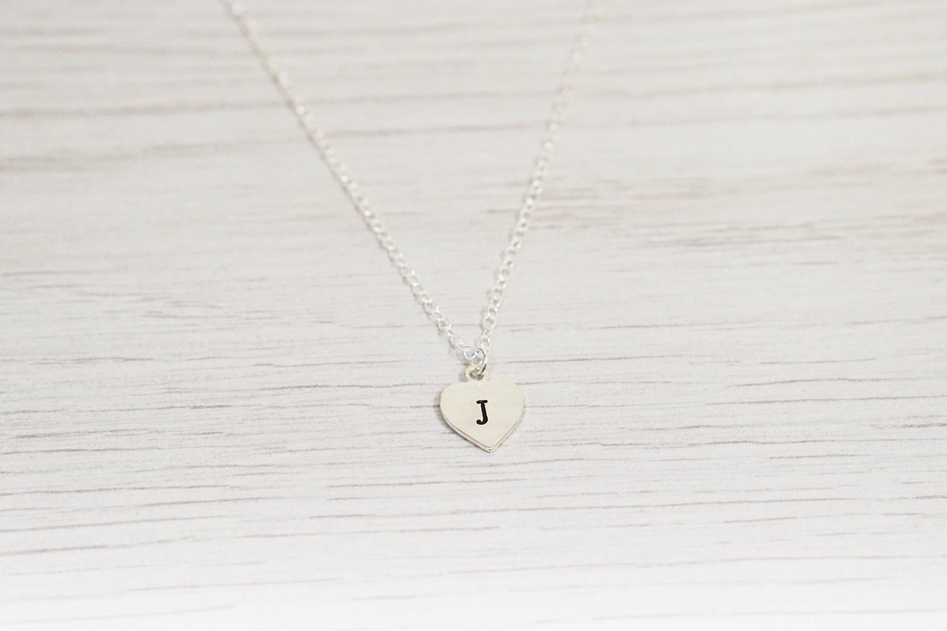Personalised Sterling Silver Heart Monogram Initial Necklace