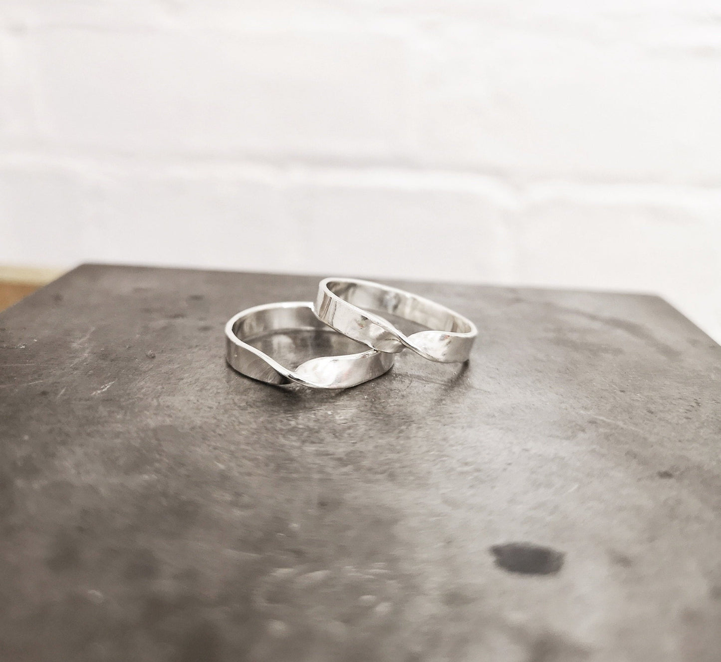 Recycled Sterling Silver Twisted Infinity Ring ~ statement ring, geometry, love, friendship