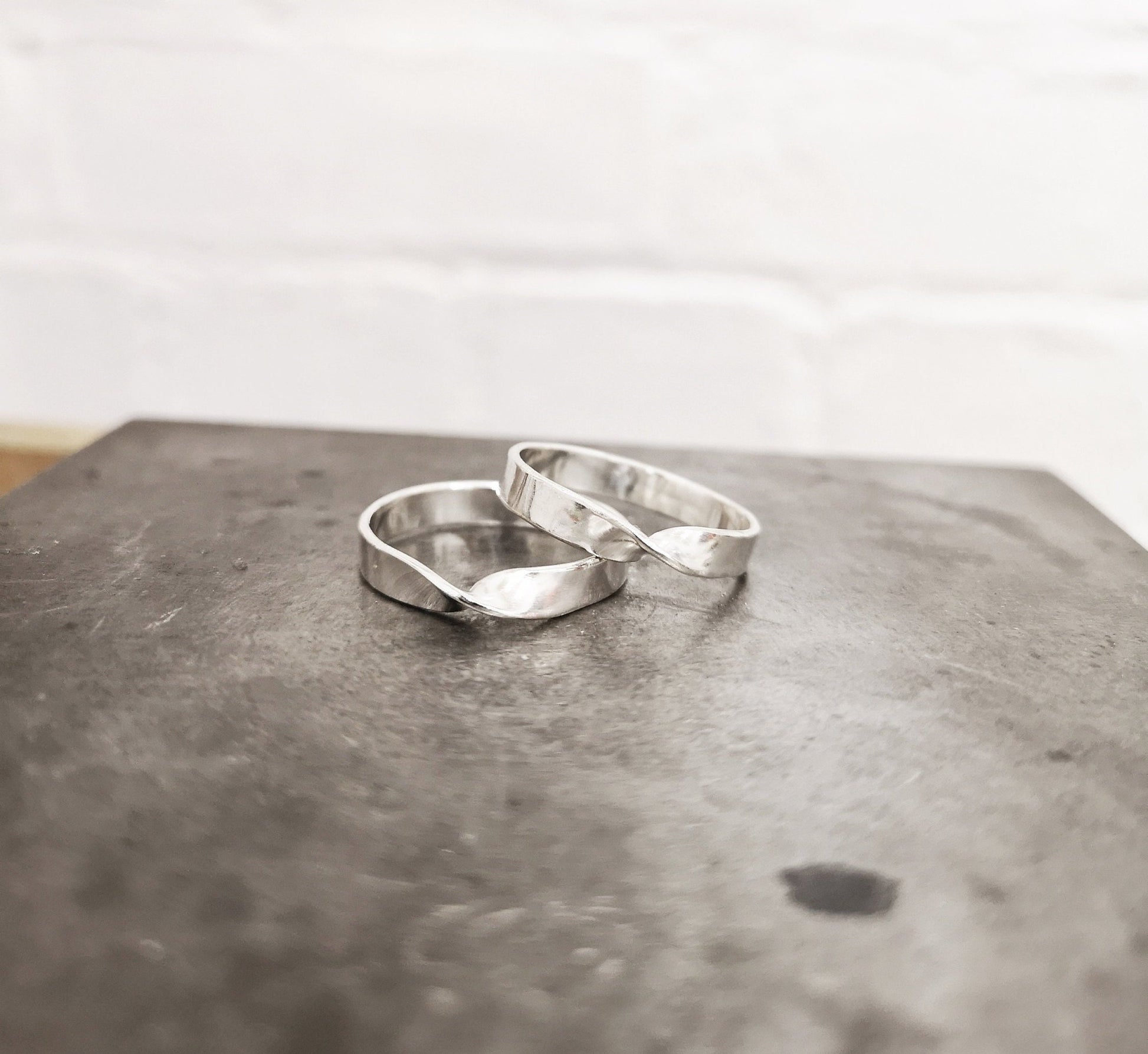 Recycled Sterling Silver Twisted Infinity Ring ~ statement ring, geometry, love, friendship