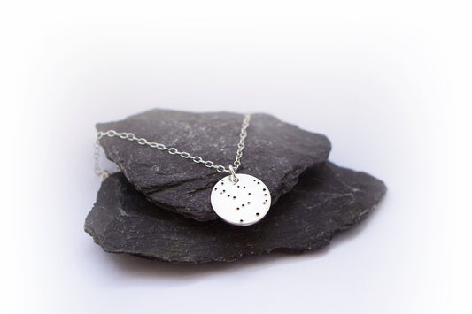 Personalised Sterling Silver Constellation Necklace ~ stars, space, cosmos, birthday gift, space, stamped, statement, zodiac, star sign