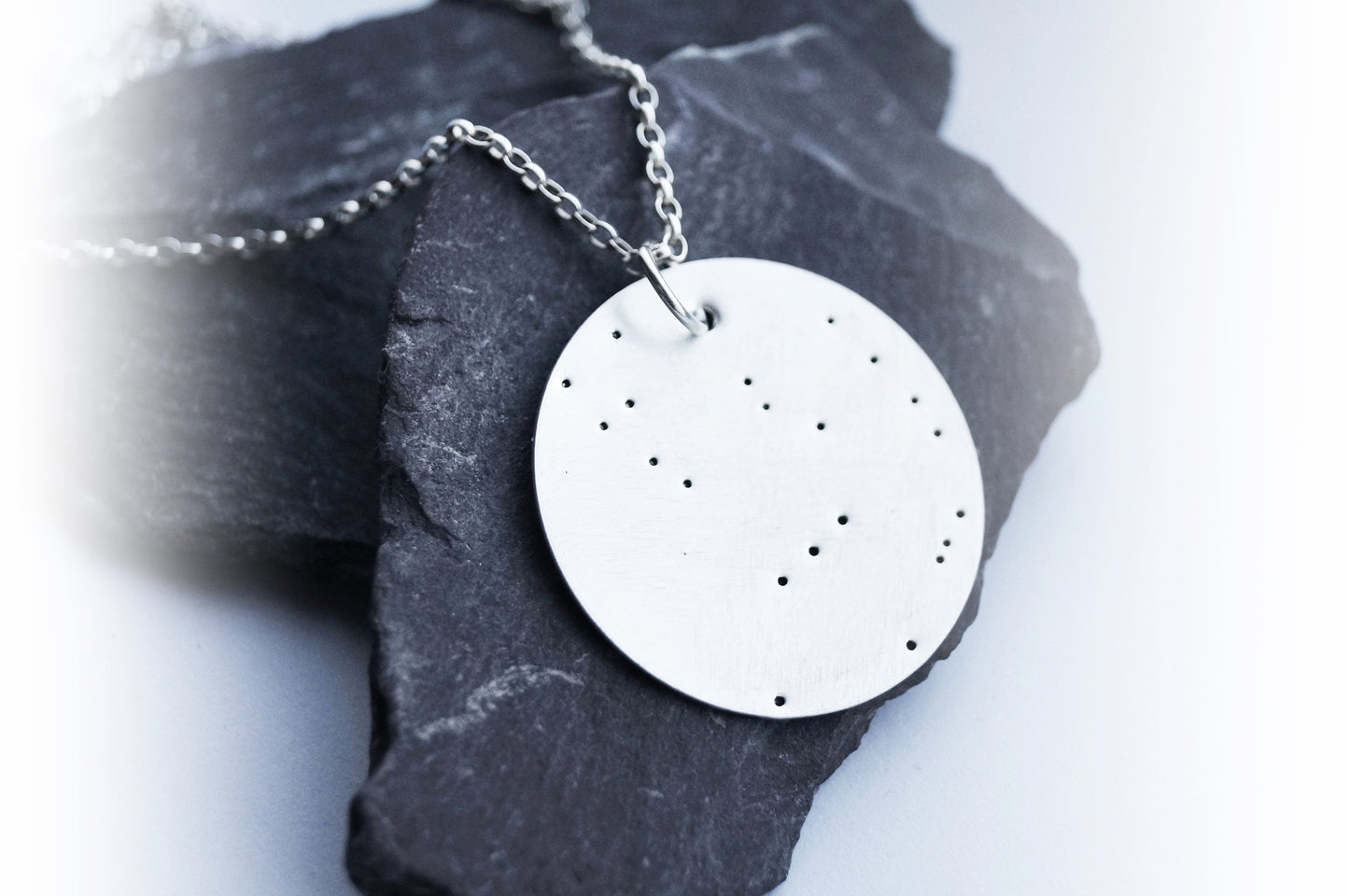 Large Sterling Silver Personalised Constellation Necklace ~ stars, space, cosmos, , space, stamped, statement, zodiac, star sign, name