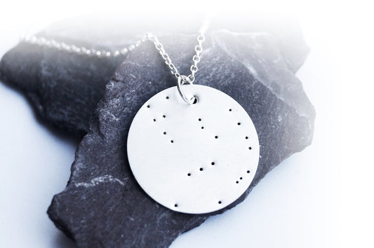 Large Sterling Silver Personalised Constellation Necklace