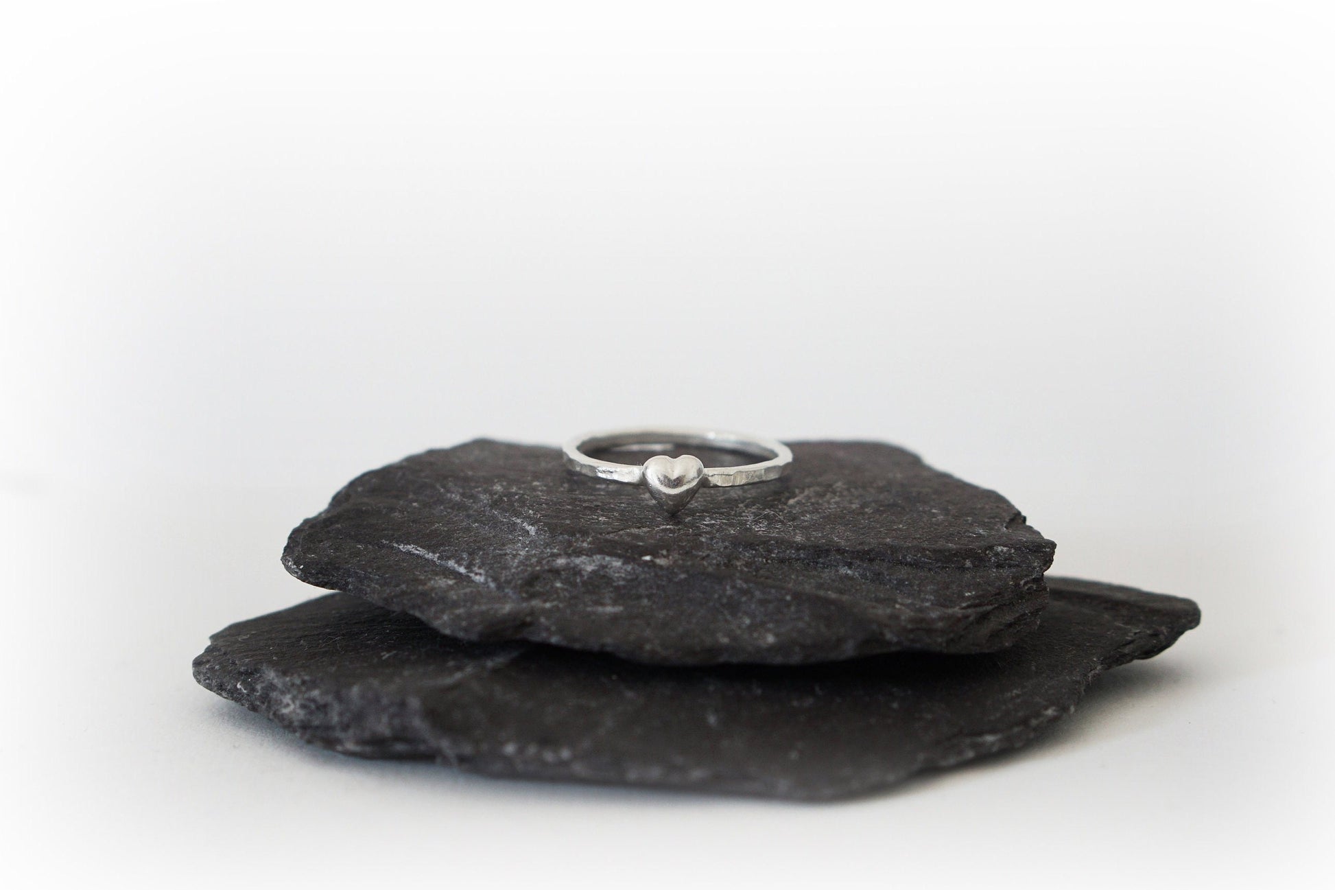 Solid Heart Sterling Silver Ring